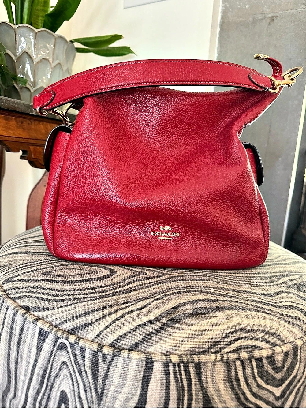 Coach Red Hobo Bag